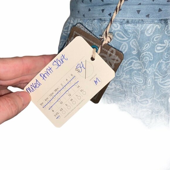 Matilda Jane Women's M Medium Mini Skirt NWT Mixed Print Style AB17345 Belt - Picture 5 of 6